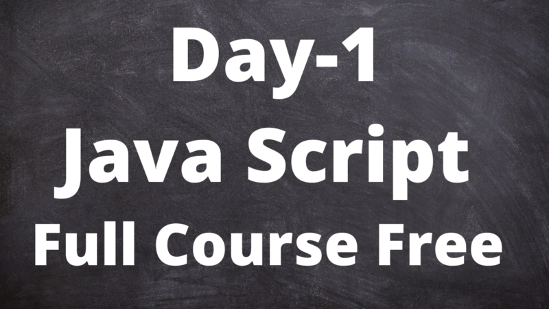 JavaScript Full Course